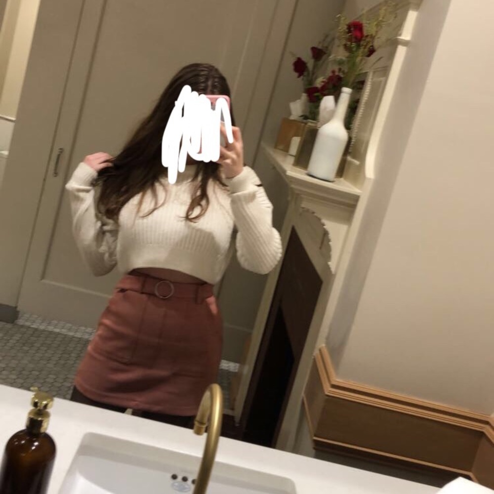 Urban Outfitters white cropped sweater
